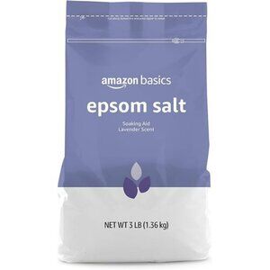 Epsom Salt Soaking Aid Lavender Scented 3 Pound Resealable bag  1-Pack